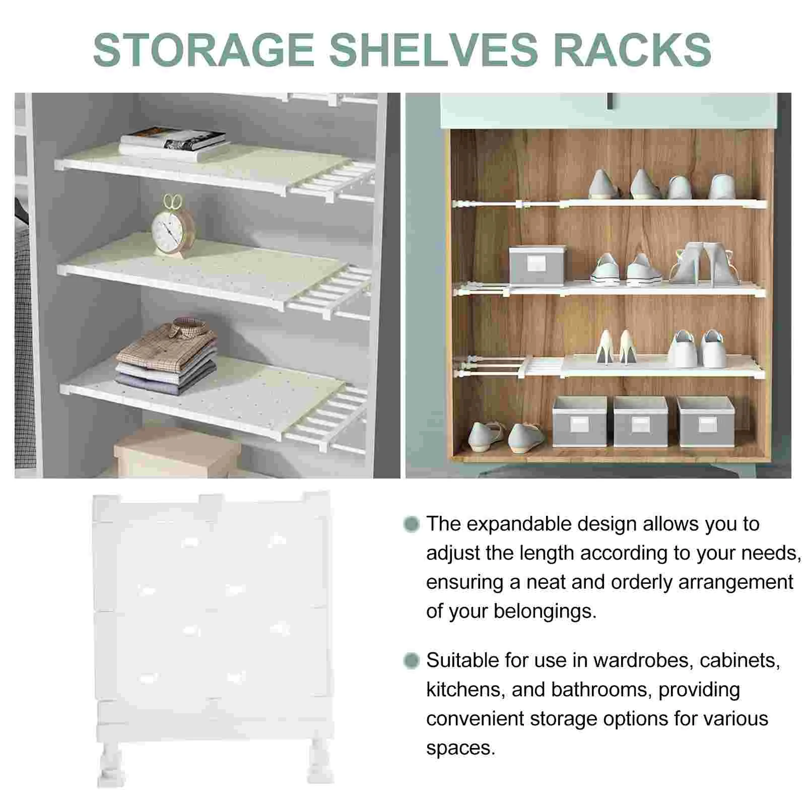 Partition Storage Shelves Racks Closet Organizer Expandable Drawer Divider Hanging Shelf Student