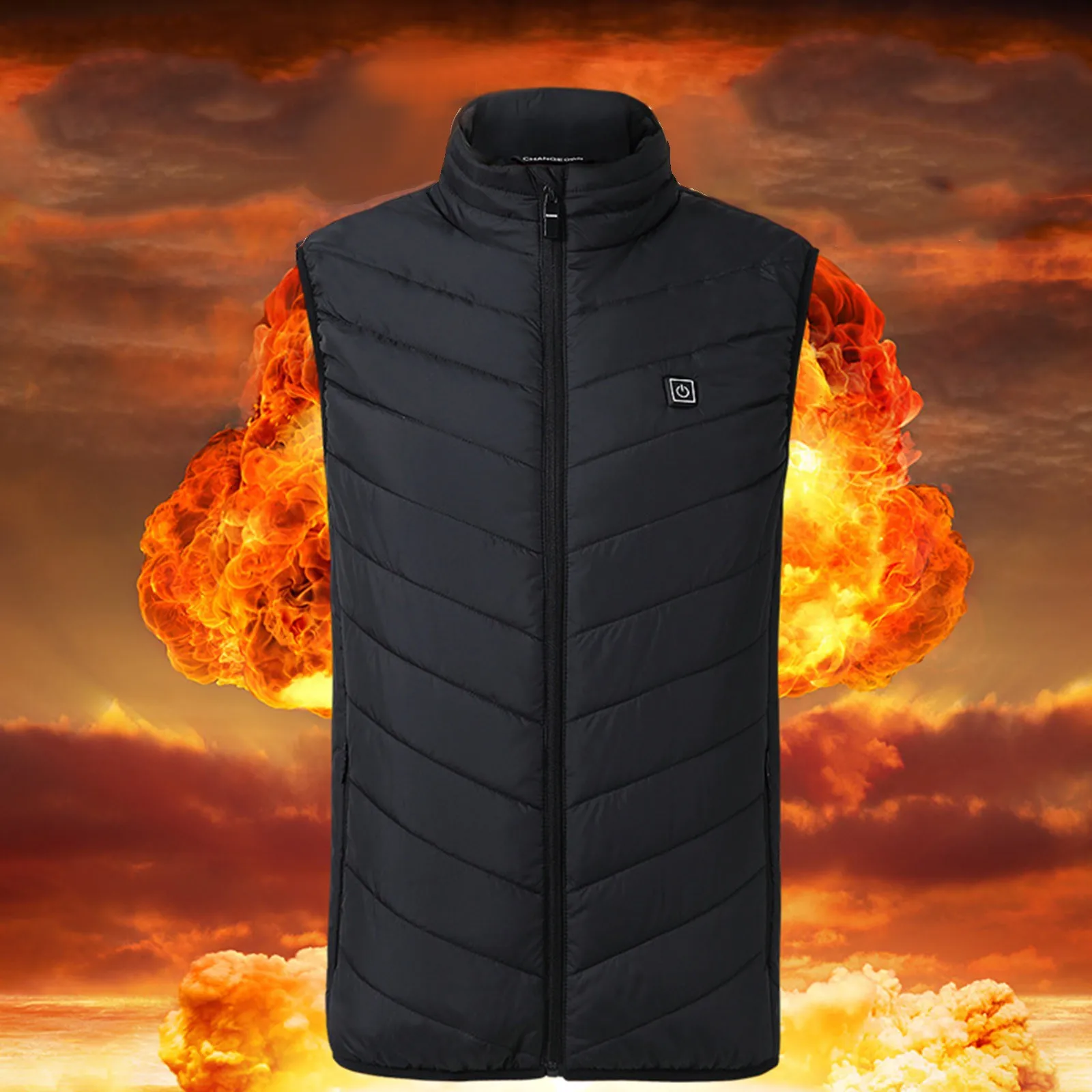 Abrigo de senderismo para mantener el calor, chaleco calefactor impermeable, chaqueta con calefacción por USB para parejas, chaqueta impermeable de algodón para hombres y mujeres, 2025