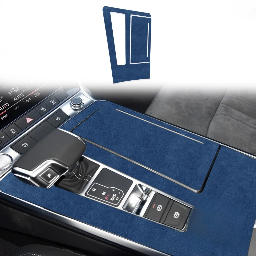 

For Audi A6L A7 2019 Suede Gear Shifter Panel Trim Sticker Interior Decoration Trim Car Accessories Styling Hot Sale Best Seller