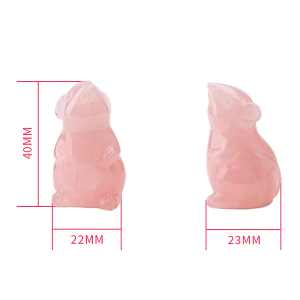 1.5 "Leuke Mini Muis Beeldje Natuursteen Kristal Gesneden Amethist Quartz Tijgeroog Thuis Bureau Kinderkamer Micro Decor Ambachten gift