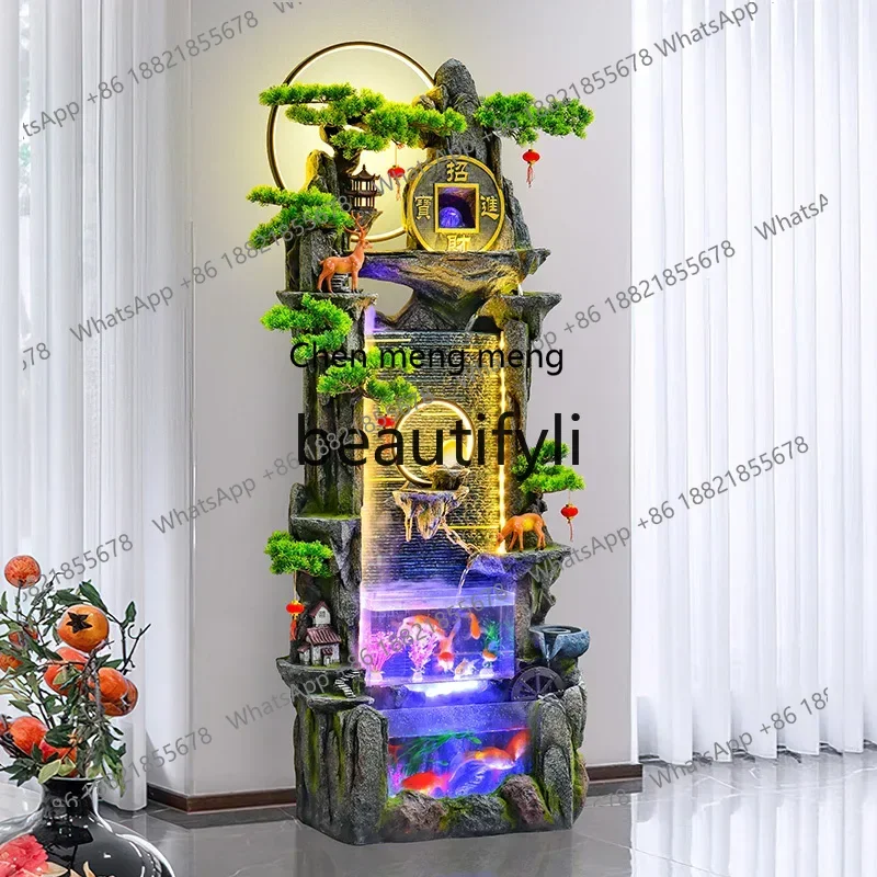 D176  flowing water ornament circulating water fish tank living room office rockery water feature decoration