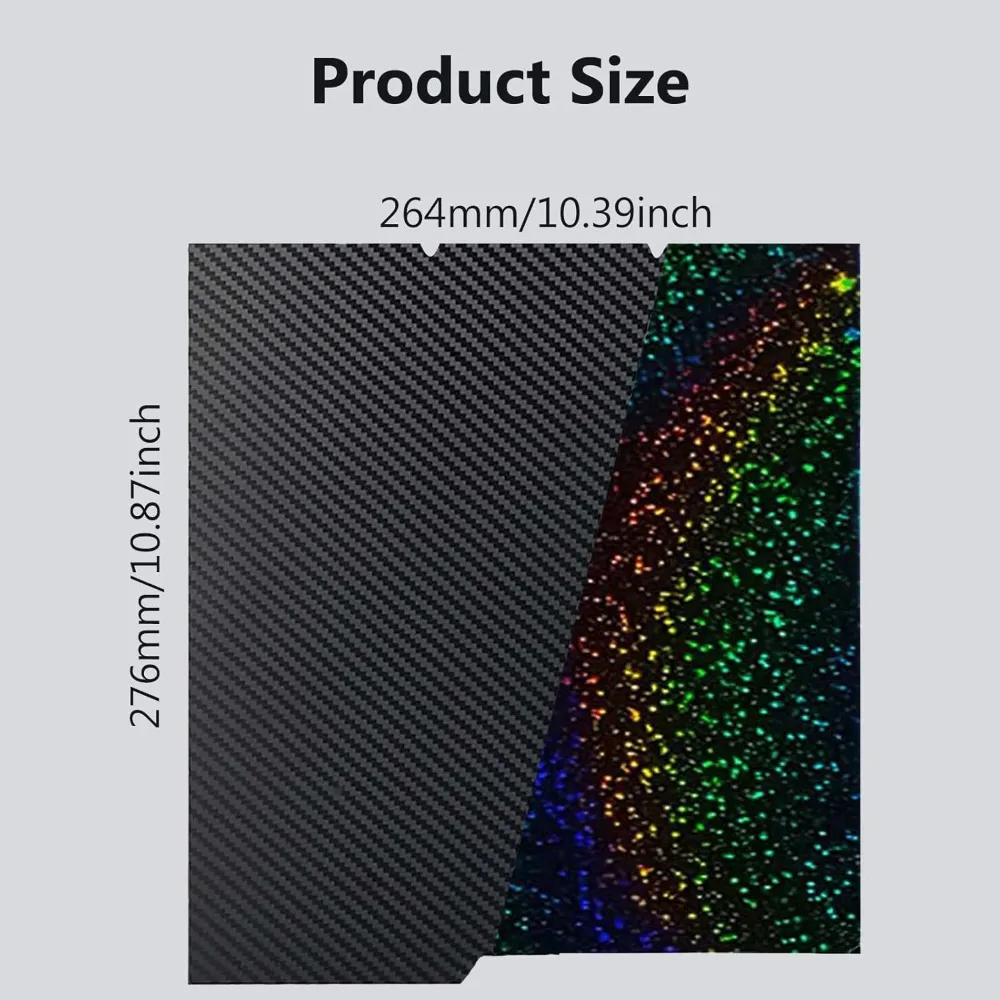 264x276mm Kobra X Bauplatte Doppelseitige Strukturierte Schwarze PEI-Druckplattform für Anycubic Kobra S1 Flexible Starke Haftung – Detail 3