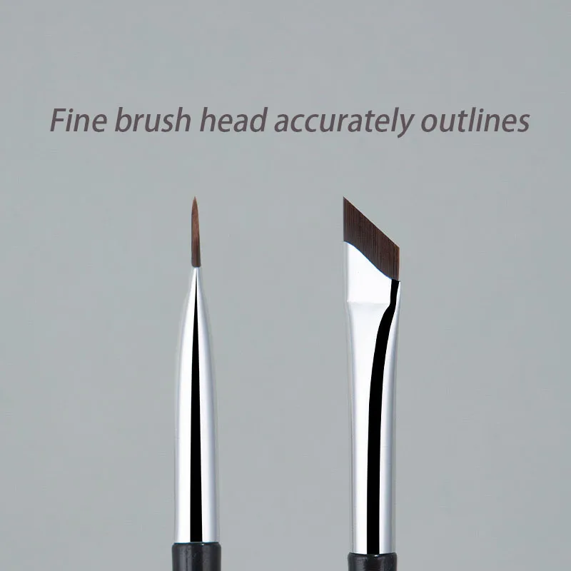 Brocha delineadora de precisión mejorada, ultra fina, plana y angular para cejas, para áreas precisas debajo de los ojos 4