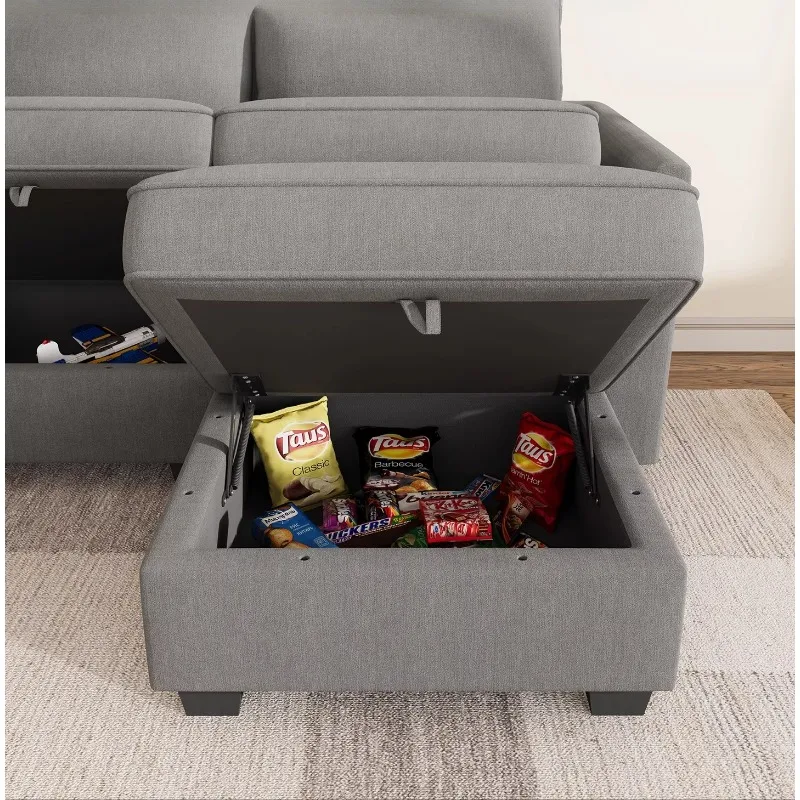 

Storage sofa Small apartment Living room combination module Multifunctional corner dual-purpose sofa bed with princess