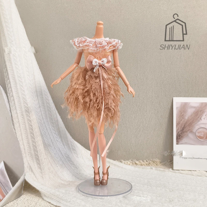 30cm Supermodel Doll Dress Clothes High Quality Girl Princess Dresses Various Style Midi Dresses 1/6 Doll Dress-Up Fashion Dress