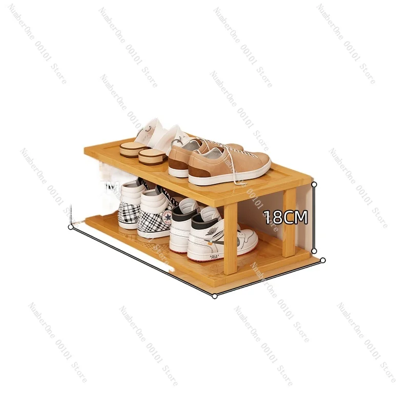 

Shoe rack multi-layer space-saving household entrance narrow small bamboo shoe cabinet assembly combination shoe display rack