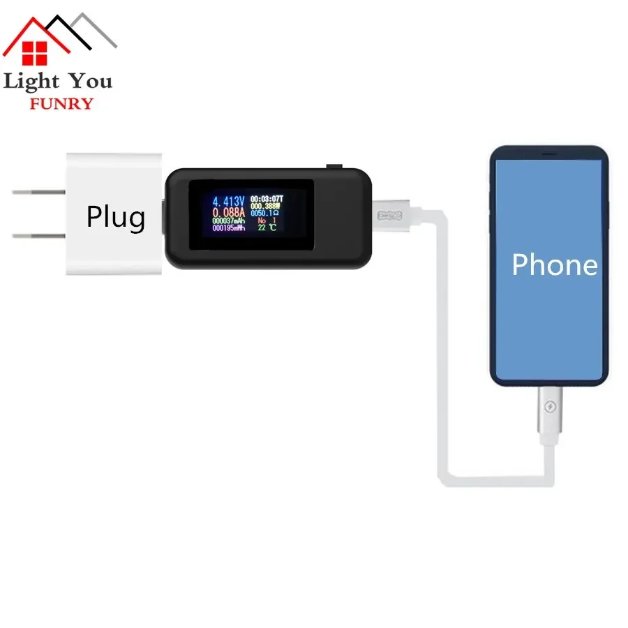 10 in 1 DC USB 테스터 전류 4-30V 전압계 타이밍 전류계 디지털 모니터 전원 차단 표시기 보조 배터리 충전기 40% 할인