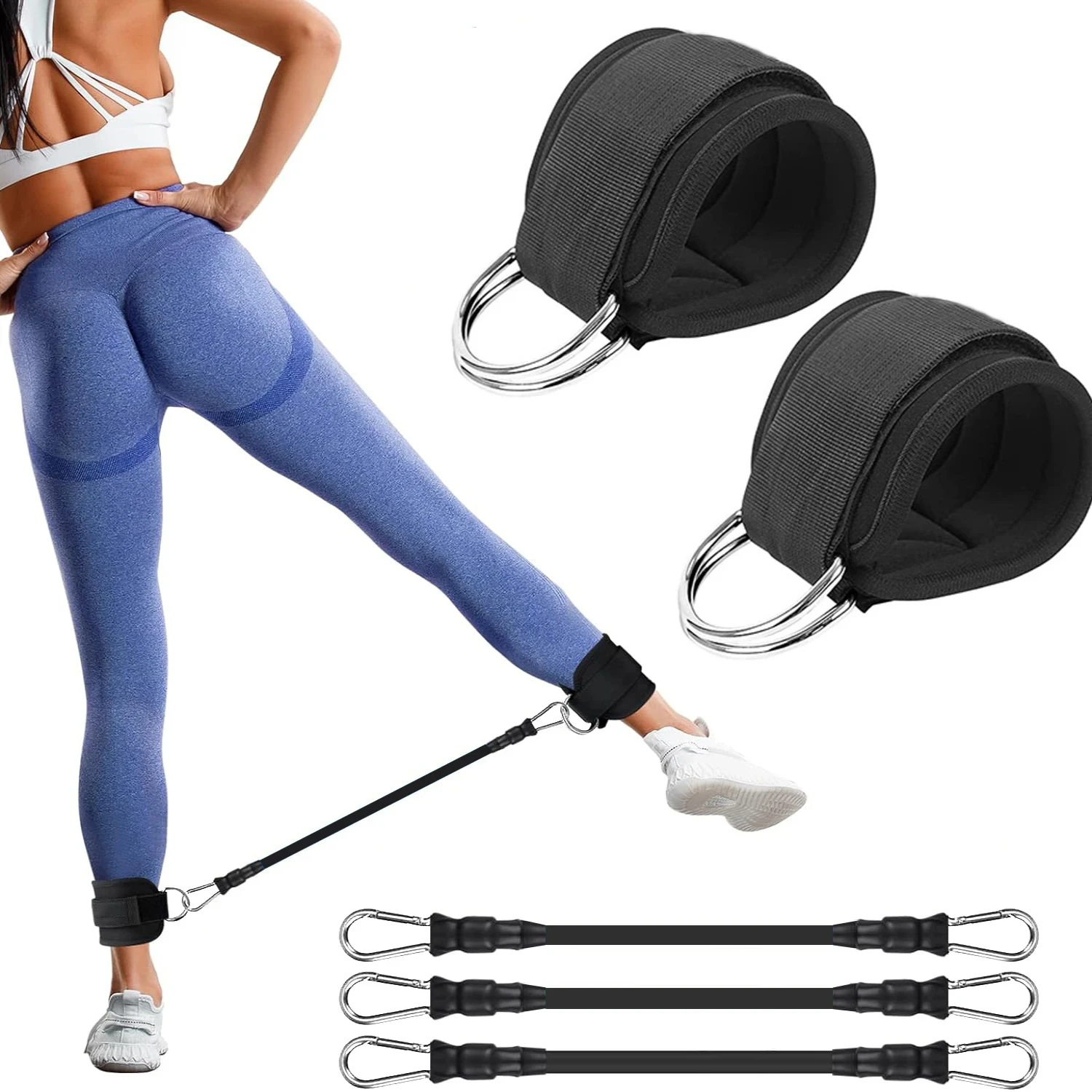 Ankle Resistance Bands, Ankle Bands  Working Out with Cuffs, Resistance Bands  Leg Butt Training Workout Equipment  Kic Gimnasio