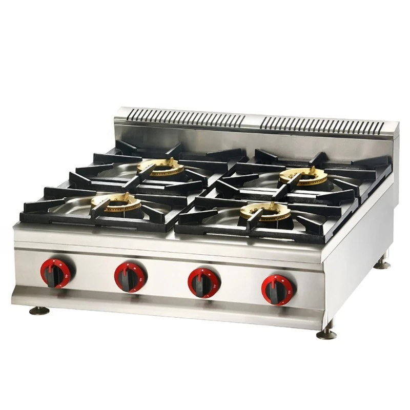 

Commercial six-burner, gas cooker with oven