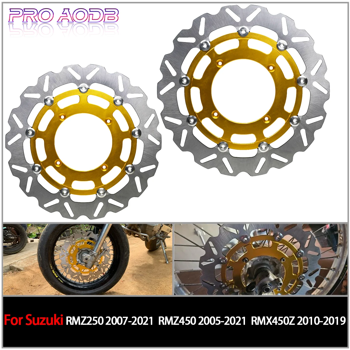 

Motorcycle 320mm Brake Floating Disc For SUZUKI RMZ250 2007-2019 RMZ450 2005-2019 RMX450Z 2010-2019 RMZ RMX 250 450 450Z