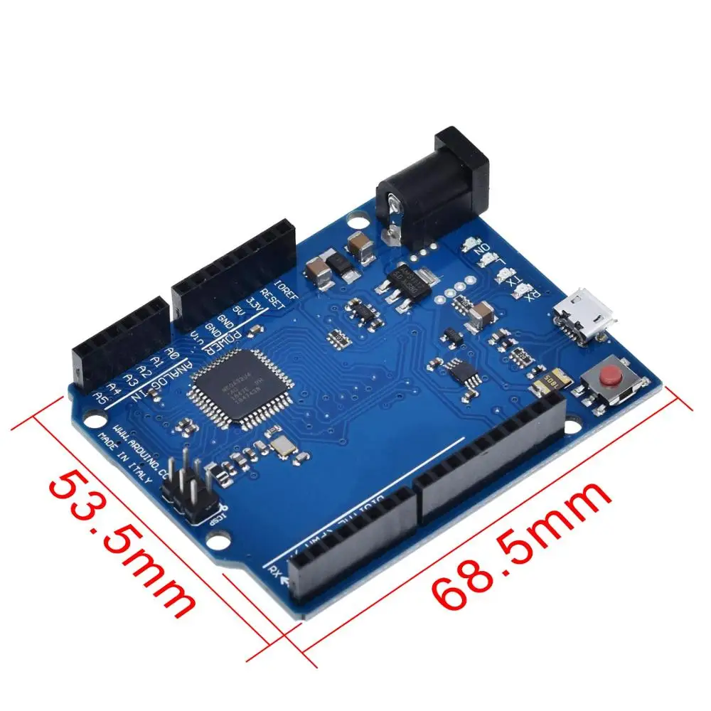 Imagem -02 - Placa de Desenvolvimento com Cabo Usb Microcontrolador Leonardo r3 Compatível com Arduino Faça Você Mesmo Starter Kit Atmega32u4