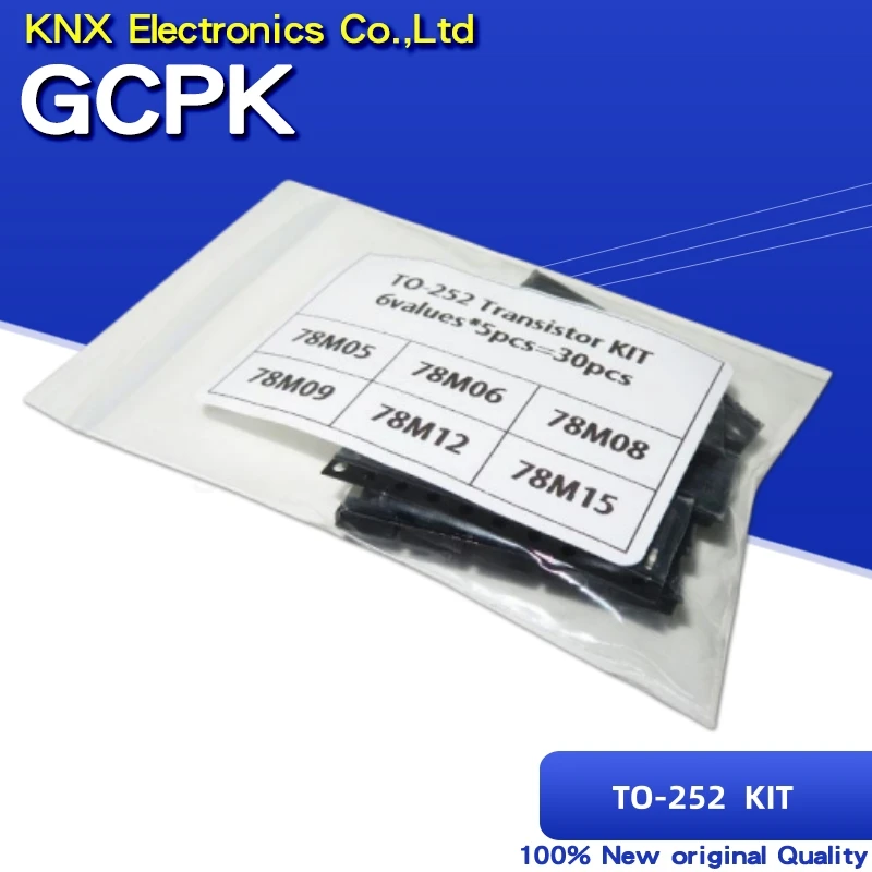 6Kinds*5PCS=30PCS TO-252 Transistor Kit 78M05 78M06 78M08 78M09 78M12 78M15 each 5PCS 100% original new