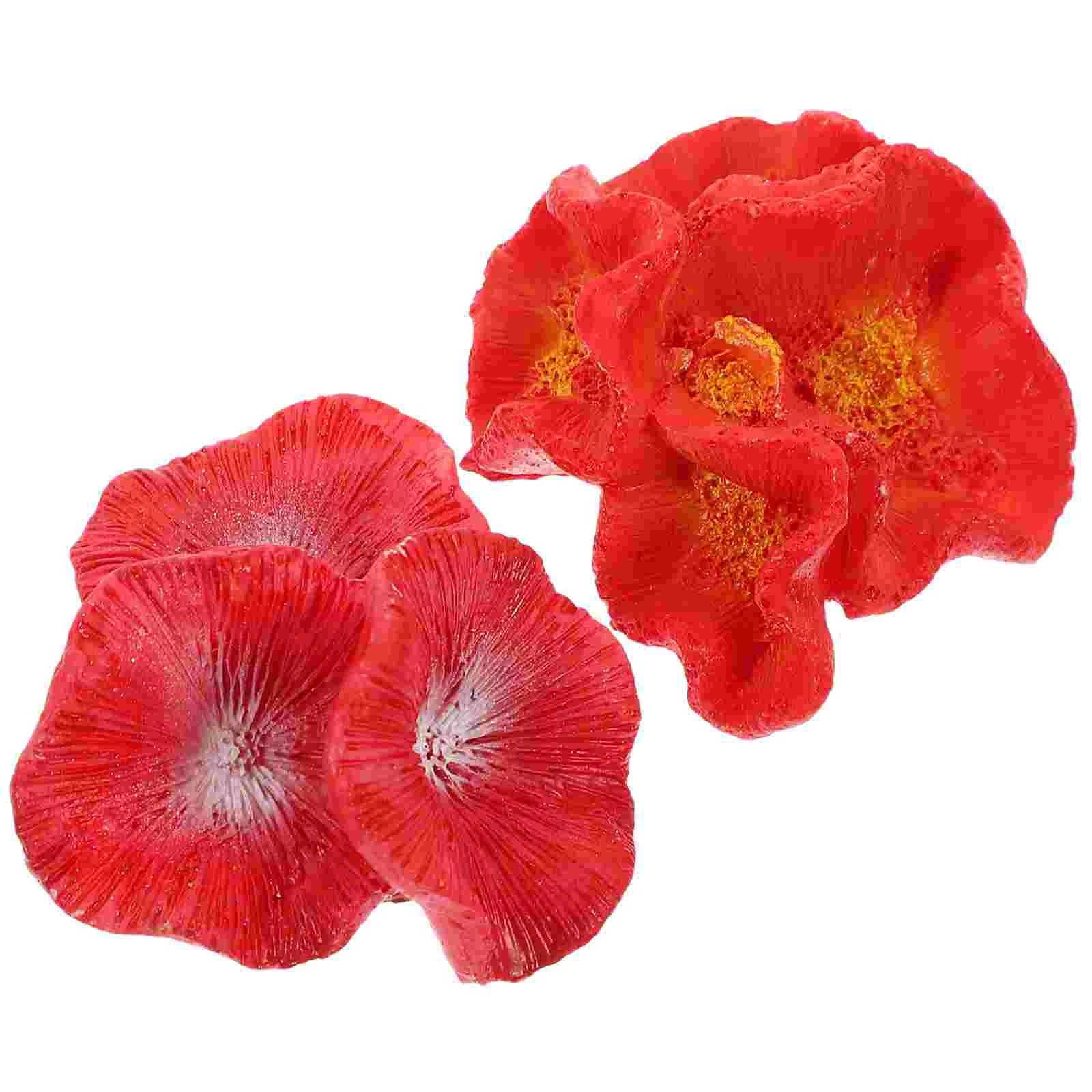 

2 Pcs Fish Tank Landscaping Underwater Hideout Artificial Coral Betta Decor Plant Floating Aquarium Plants Environmental Resin