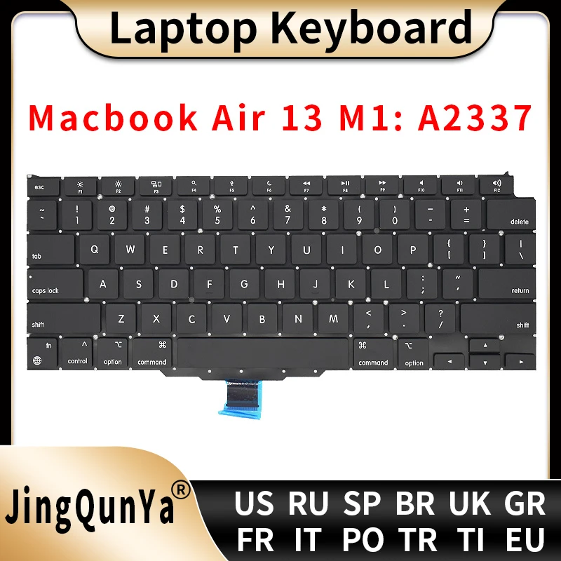 

A2337 M1 Keyboard for Macbook Pro Air 13" inches US UK Ru Spain French German Arabic Brazil Italian Turkey Portugal Thai Layout