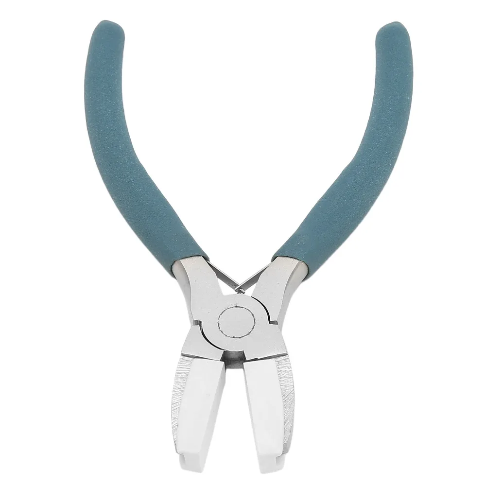 Blue+Silver Chrome Vanadium Steel Jewelry Pliers Total Length 132mm Steel Needle Round Diagonal Cutting Pliers