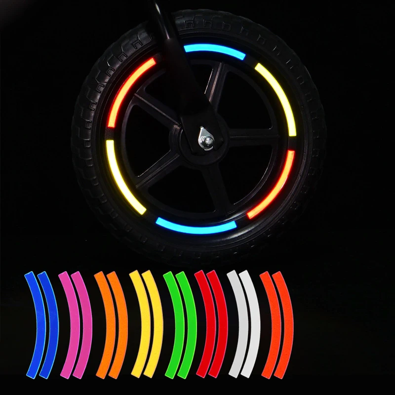 Reflective Tire Sticker Safety Sticker Color Kids Balance Bike Reflective Sticker Wheel Decal Bike Accessories