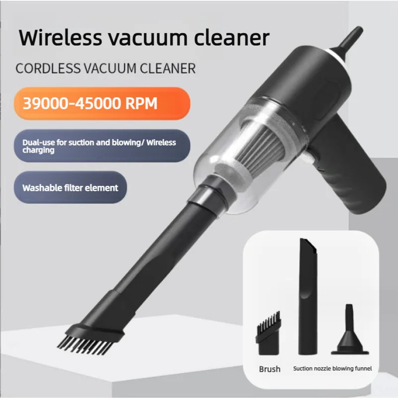 Handheld Wireless Vacuum Cleaner Powerful Car Cleaning Tool with Strong Suction for Auto Interior Dust Removal