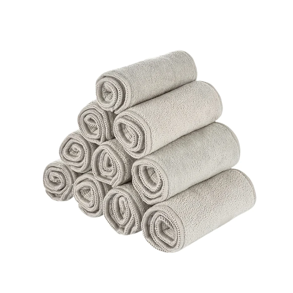 HappyFlute 35*13,5 CM gris 3 capas inserto de microfibra lavable insertos agradables para la piel Booster Forros para pañales de tela de bebé