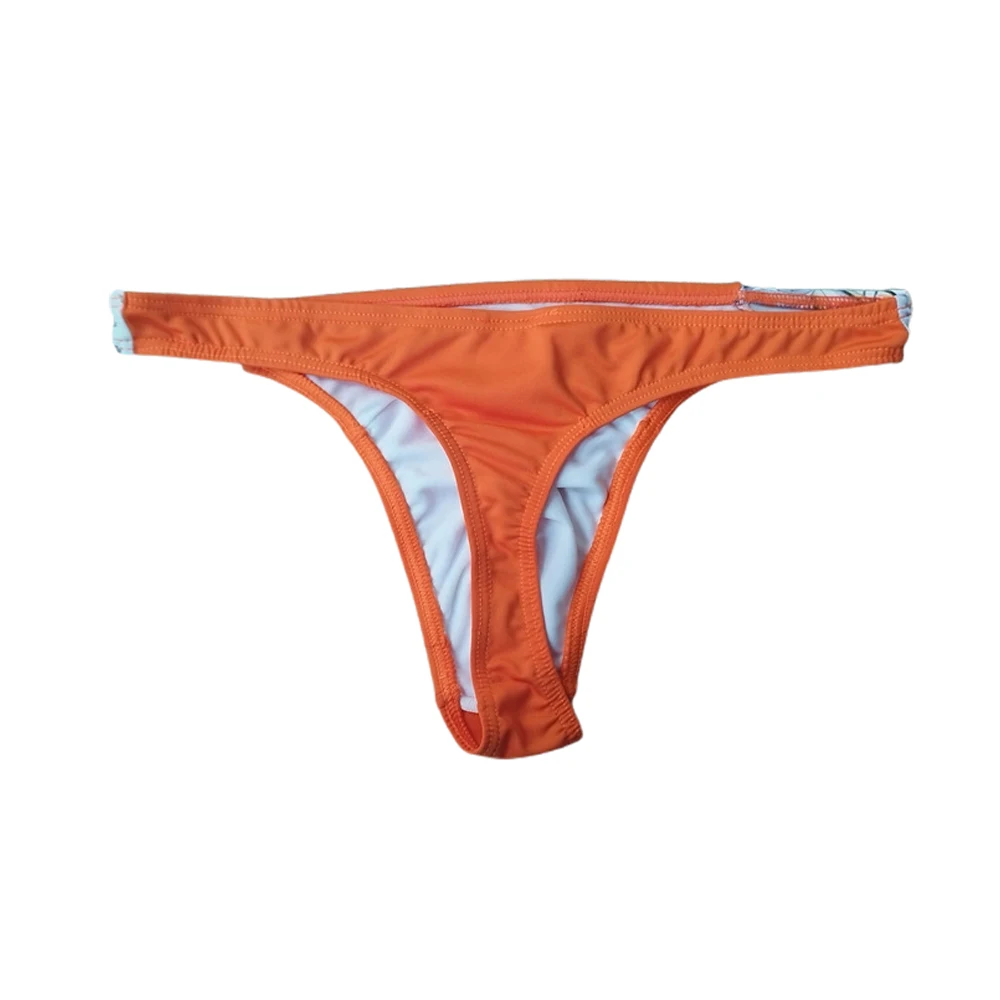 

Ice Silk Bikini Briefs Men Surf Beach Sexy Low Waist Two-Piece Separates Bikinis Swimwear Swimsuit Thong Briefs With Trunks Cup