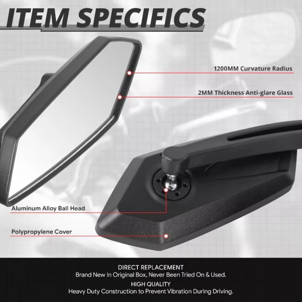 2pcs Motorcycle Side Mirror Rearview Mirror Adjustable Rotating For Keeway Hurricane RKX RKS Superlight K-Light Vieste TX Aries