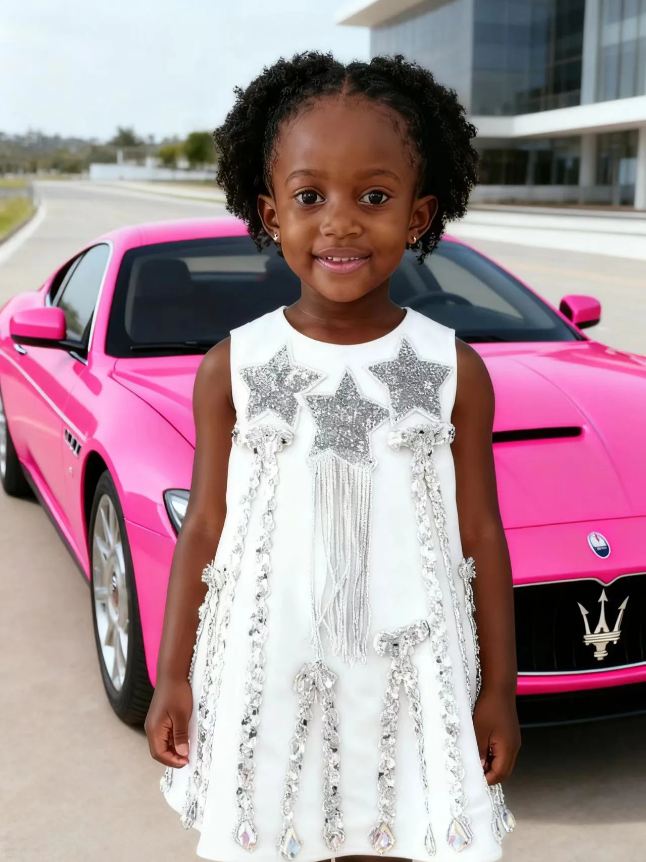 White Dress For Girls Elegant Party Children Vestido Kids A Line Costume Birthday Princess Gown Outfit Flower Girl Wedding Kids