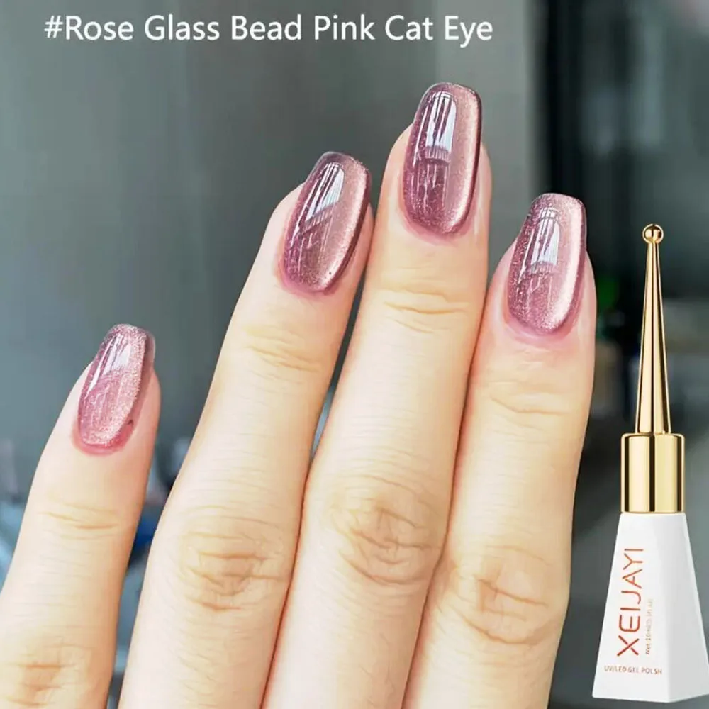 

10 мл Стеклянный розово-фиолетовый гель-лак для ногтей «кошачий глаз» Chili Red Супер блестящий кошачий магнитный гель для ногтей Полупрозрачный гель для маникюра