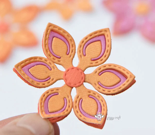

1pc Piggy Craft metal cutting dies cut die mold 3D Flower decoration Scrapbook paper craft mold blade punch stencils dies
