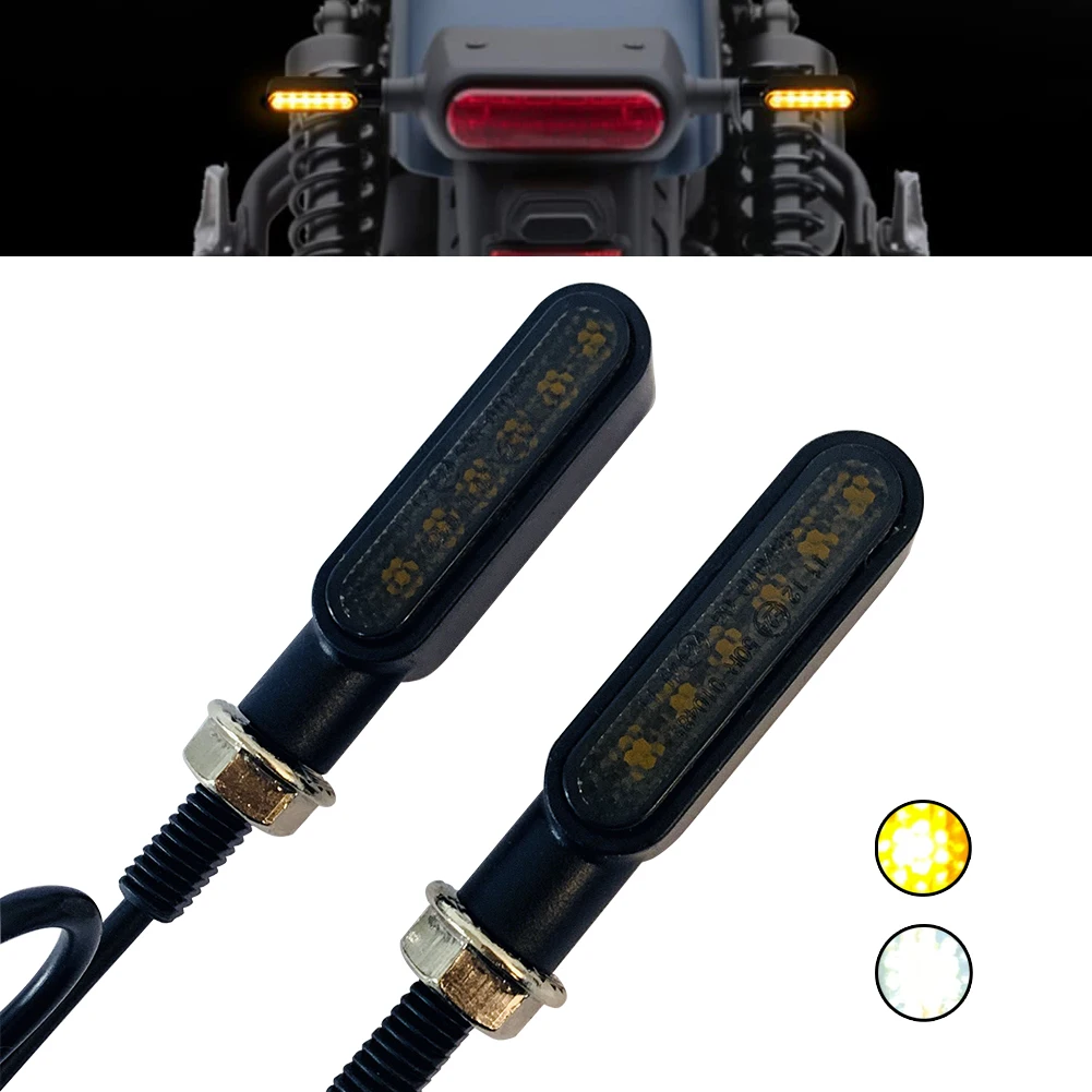 8mm Mini Led Motorcycle Turn Signal Lamp Indicators Blinker Amber Flasher Turn Signal Light for Honda for Yamaha for Cafe Racer