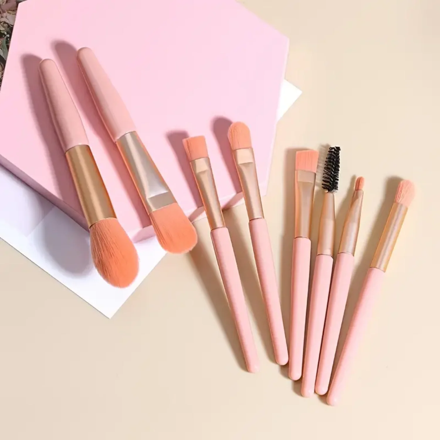 Ensemble de pinceaux de maquillage portables, pour les yeux, le mascara, l'ombre, Jules, les blogueurs, les contours, de marque, 8 pièces