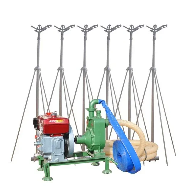 

Farm field water sprinkler irrigation machine equipment system