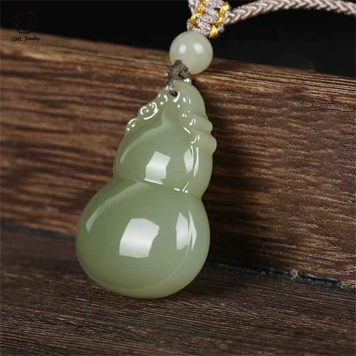 Natural Hetian White Jade Four Season Bean Pendant Peace Fortune Necklace Gemstone Hotan Jade Gourd Pendant Jewelry Gift