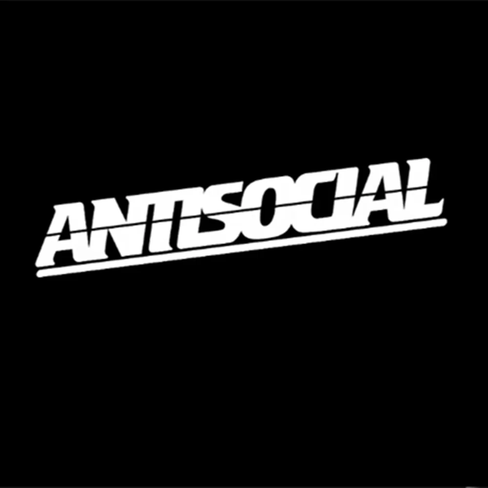 Antisocial Letter Car Stickers for Rear Window Auto Front Windshield Vinyl Decals DIY Cool Racing Body Waterproof Decoration