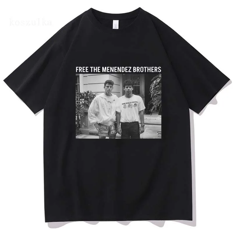 New Movie 2024 T-shirt Justice for The Menendez Brothers Graphic Tshirts Cotton Soft Men/Women Tee-shirt Unisex Streetwear Tees