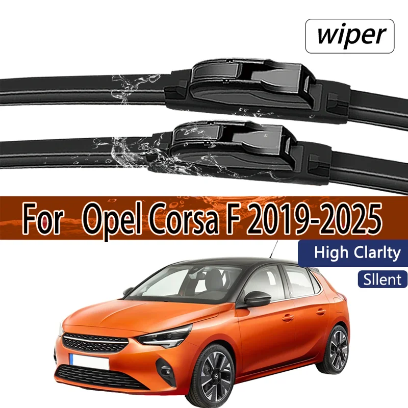 For Opel Corsa F 2019-2025 Front Windshield Wiper Blades 2pcs Windscreen Window Accessories