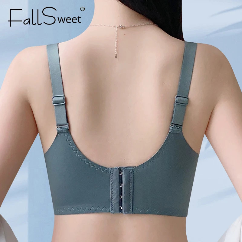 FallSweet Sexy Lace Bra for Women Push Up Bras Seamless Plus Size Brassiere Wireless Comfortable Underwear Ladies Lingerie