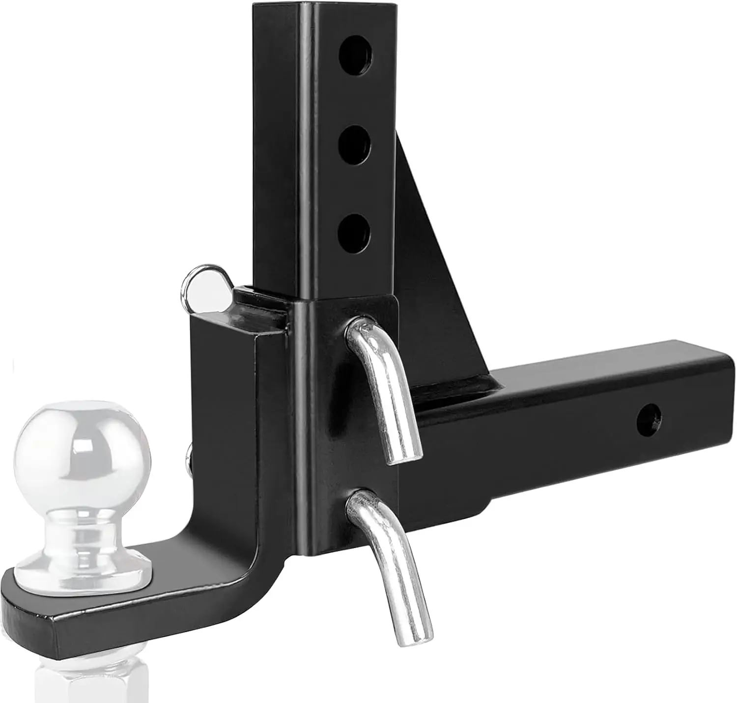 

Class 3 Trailer Hitch Ball Mount, 8-Position Adjustable, 2' Receiver, 5000 lbs Capacity, Includes Pins & Hole