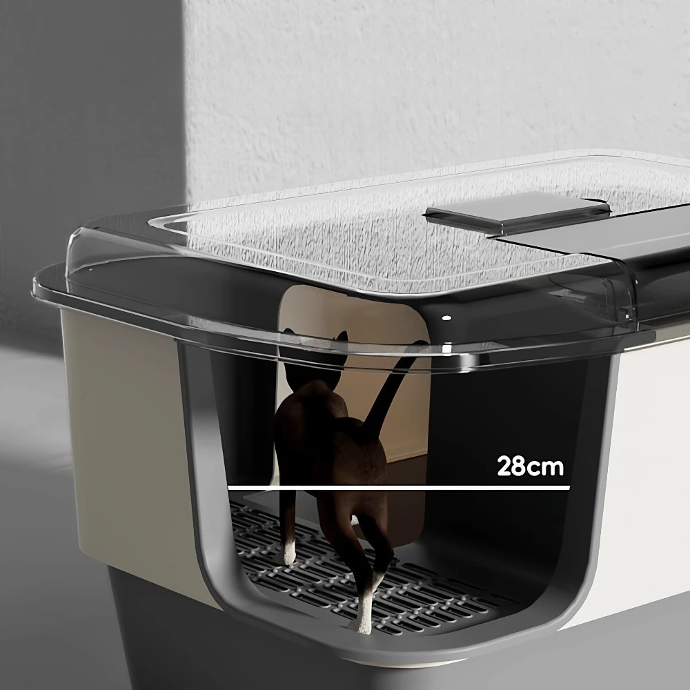 Oversized Covered Tunnel Cat Litter Tray Anti-Spill Sand Control Enclosed Cat Toilet Odor Isolation Design Pet Products