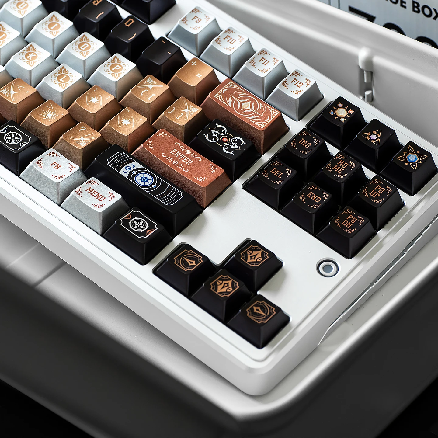 Taptempo GILDING Keycaps Cherry profile Metallic paint Glossy Gold Elegant PBT Keycap For MX 61/64/87/97/104 Mechanical Keyboard