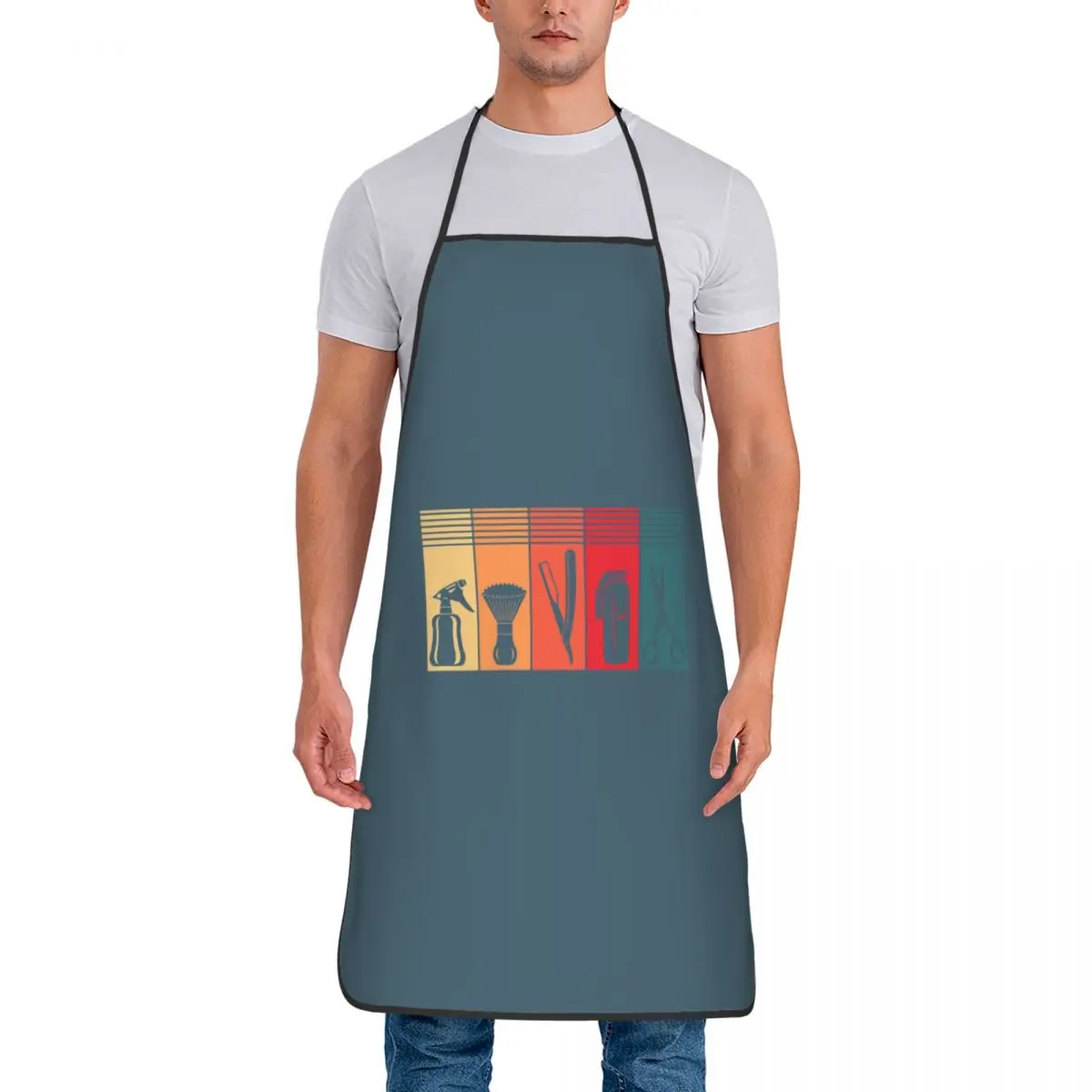 Custom Bib Barber Tools Aprons Adult Chef Kitchen Cooking Barber Hairdresser Fashion Trend Hairstyle Tablier Cuisine Painting