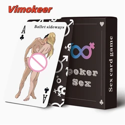 Vimokeer R-18 carte de style sexuel chambre à coucher jouets de commande jeu de sexe 54 les plus chaudes positions de sexe pour les couples ensembles cadeaux sexy amusant poker