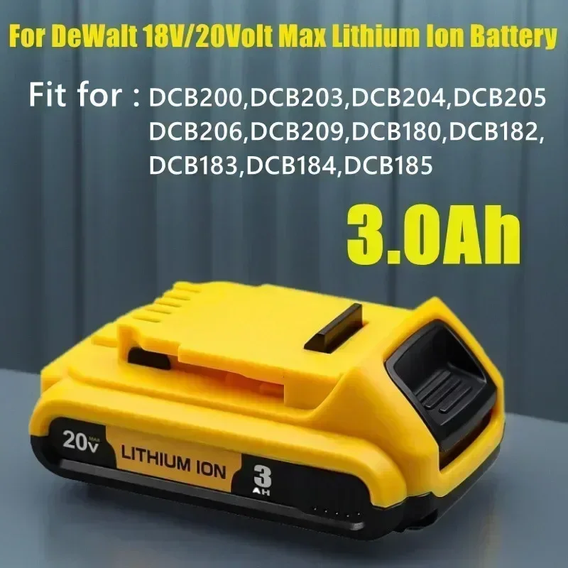 DCB203 แบตเตอรี่ลิเธียมสําหรับ DeWalt 18 V/20 V Max - สําหรับ DCB206/DCB205/DCB204 เครื่องมือไฟฟ้า