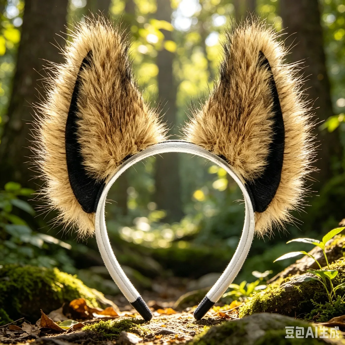 New Year red Adjustable Faux Fur Wolf Ear Hair Hoop Cosplay Headband For Halloween Masquerade Costume Role Play Photo Shooting