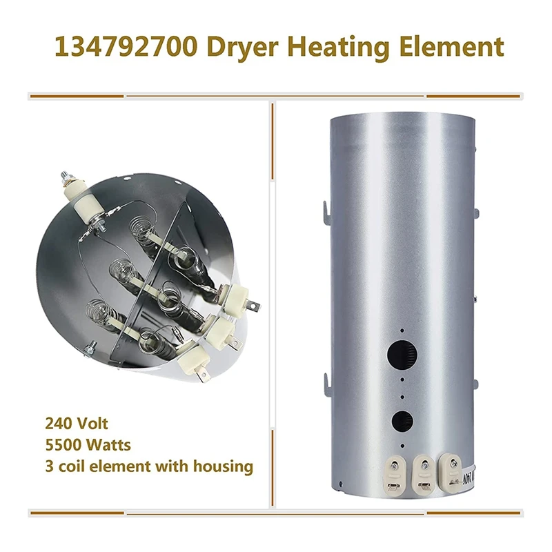 134792700 elementos de calefacción para secador, piezas de repuesto compatibles con PS2349309, AP4368653