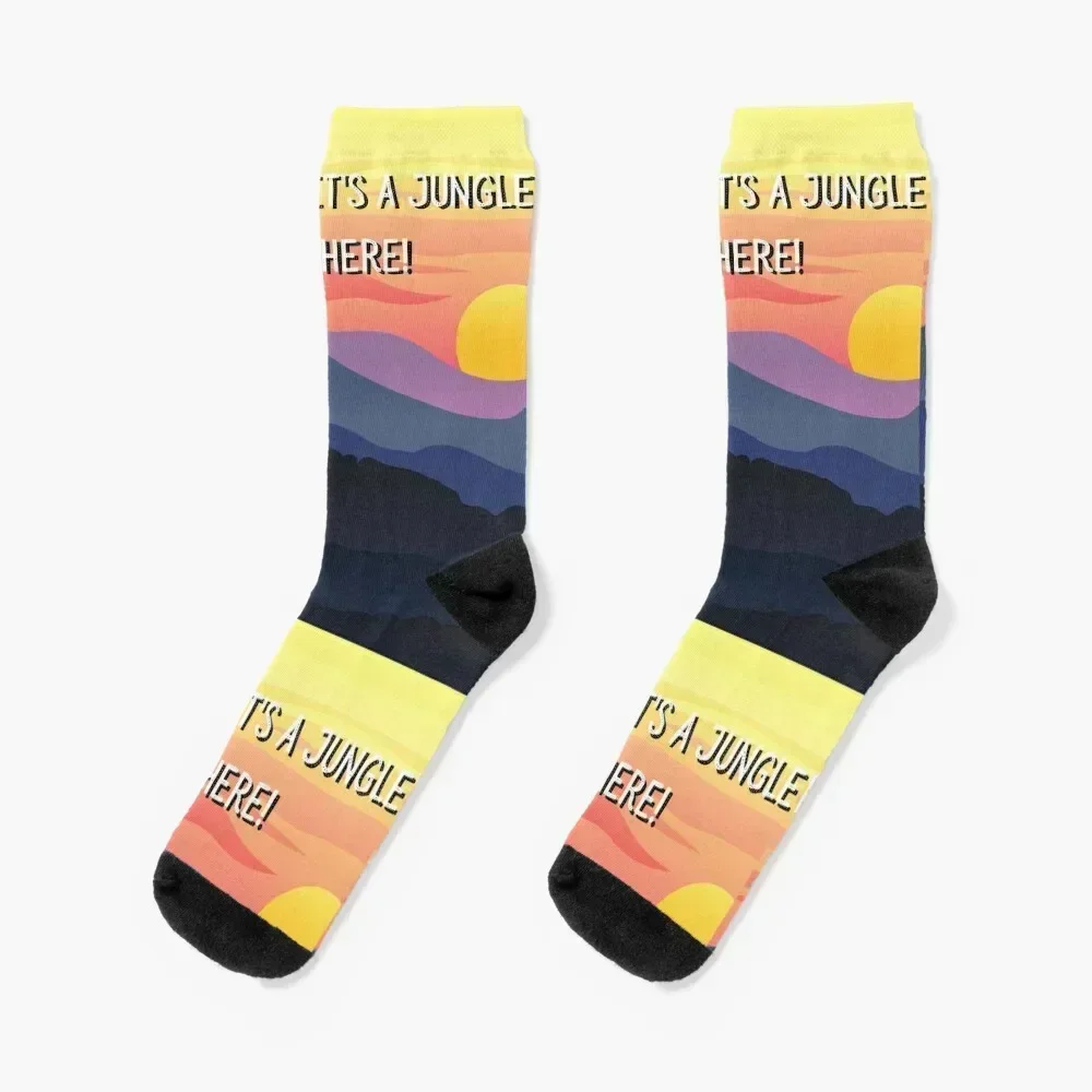 

It's a jungle out there! Present gift idea Socks luxe Non-slip winter gifts Men Socks Women's