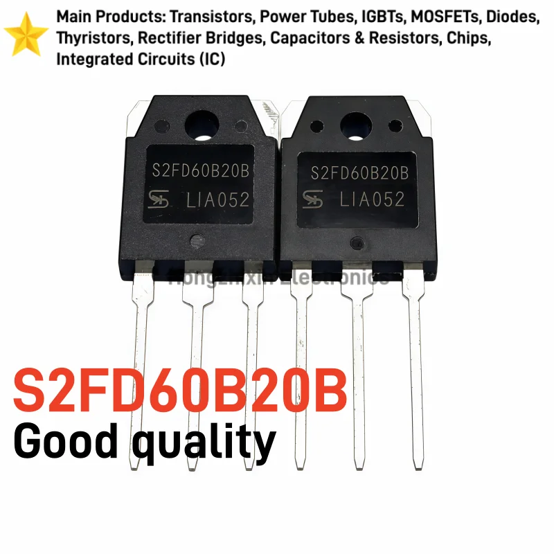 10PCS S2FD60B20B TO-3P Ultrafast Recovery Diode 60A 200V S2FD60B20 FRD For Inverter Welder Power Supply