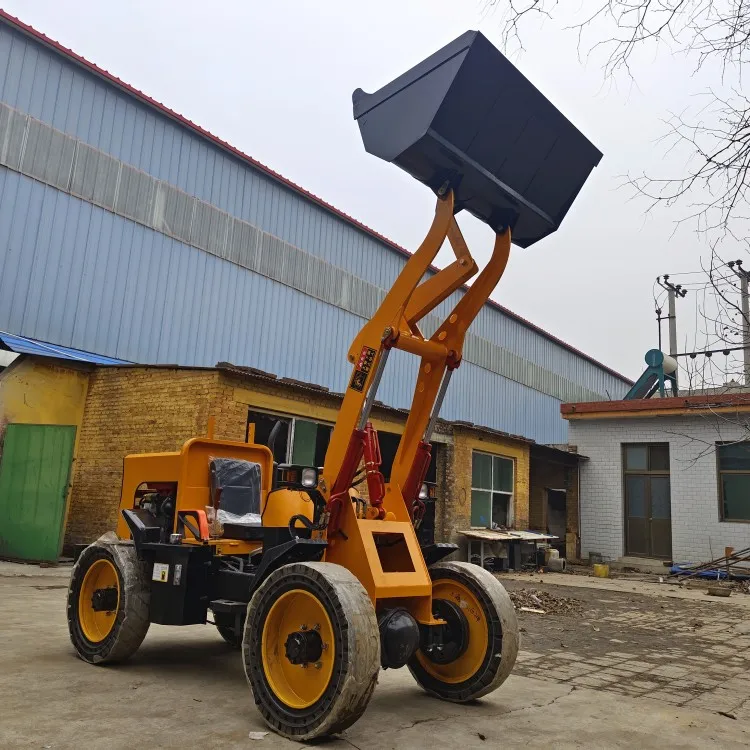Cheap Price CE diesel 1000kg Wheel Loader Factory Export  Durable Mini 4Wd Bucket Loader 1Ton Compact Farm Wheel Loader in Stock