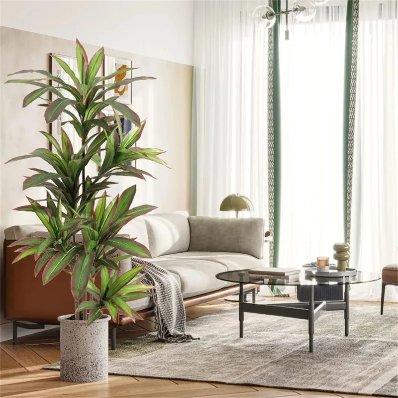 

Искусственное растение Dracaena для дома, высота 120 см/150 см, декоративное искусственное дерево в горшке с регулируемыми ветвями и листьями