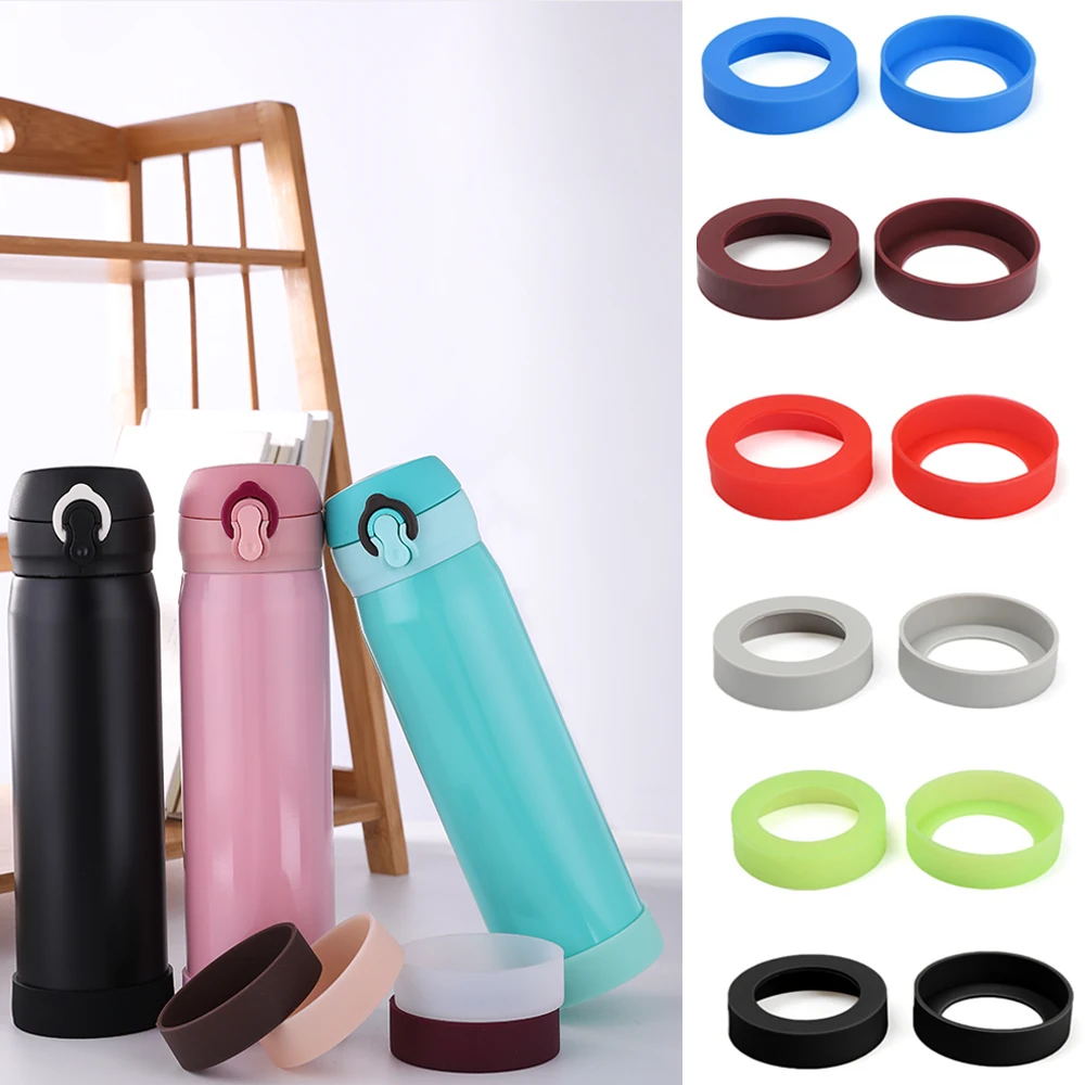 حاملات أكواب ترمس سيليكون مقاومة للانزلاق، حصائر طاولة دائرية عازلة للحرارة، حصيرة مضادة للسقوط لأكواب الماء، أداة مطبخ - 2