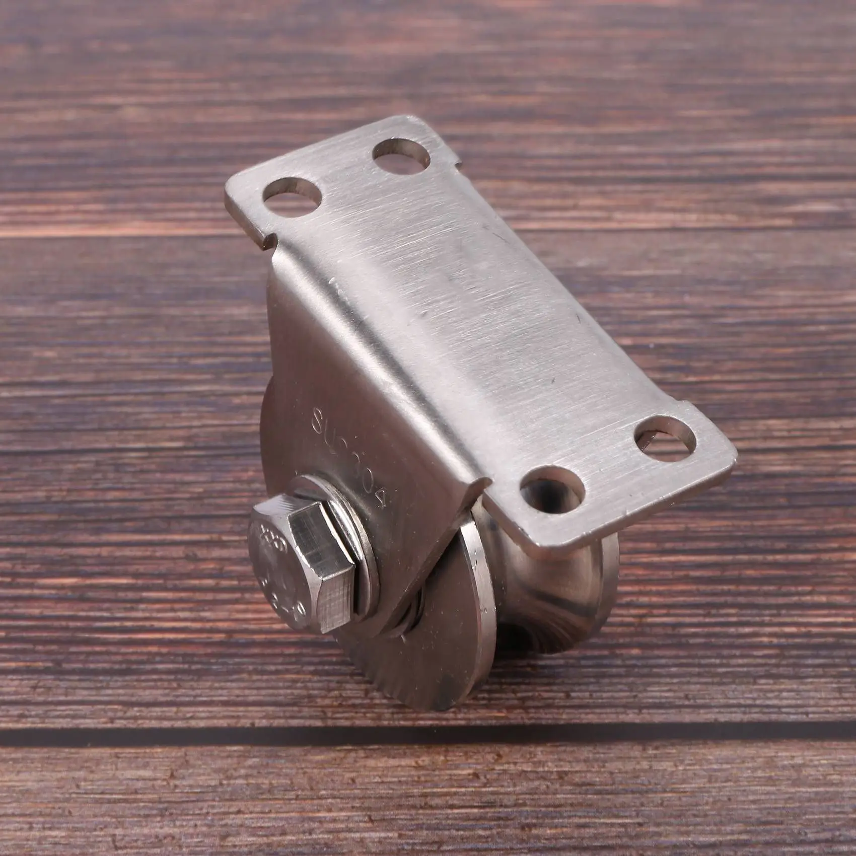 A02M-4Pack U-Type Stainless Steel Pulley Block Mute Bearings Groove Sliding Roller Track Wheel