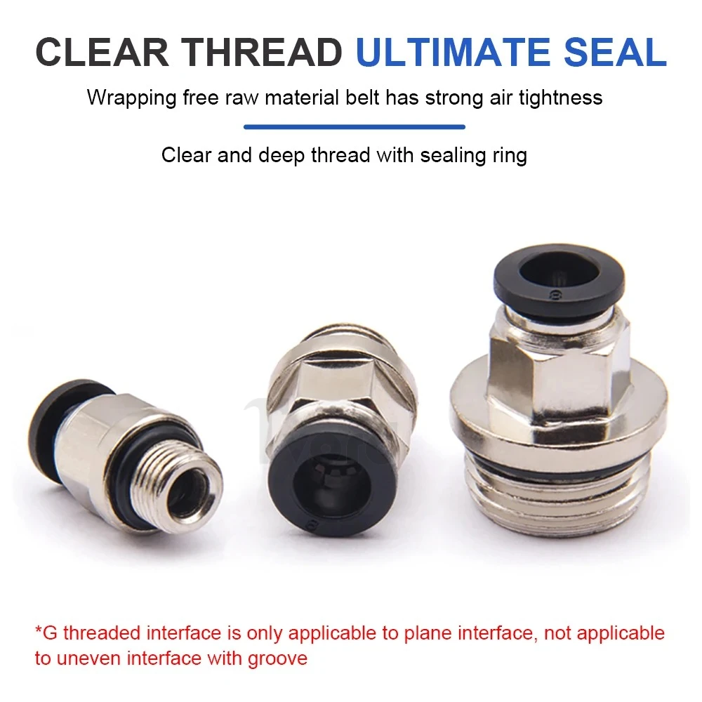 G thread PC pneumatic quick connector trachea hose 4 6 8 10 12mm quick connector pneumatic components with sealing ring